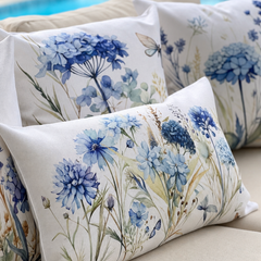 SET 4 FUNDAS ESTAMPADAS - HORTENSIAS + CUENTA GRATIS