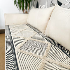 Textil Decorativo Piecera Antonia/ Alfombra Estampado Kelim Negro