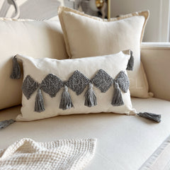 Funda de Cojín Tribu Gris Rectangular