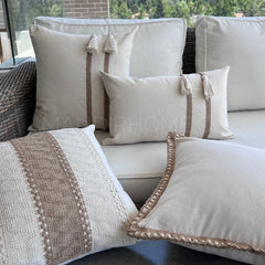 Funda Bohemia Simona Rústico Yute Cuadrada