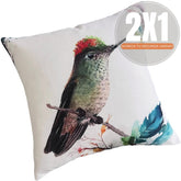 Fundas de Cojín Estampadas Pajarito Colibrí Interior y Exterior | Mandir Home