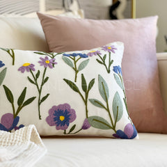 Funda de Cojín Bordado Primavera Chic 50x30cms