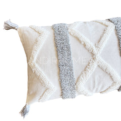 Funda de Cojín Boho Gris Gastón 2 Rectangular