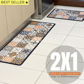 Alfombras de cocina largas antideslizantes diseño decorativo moderno