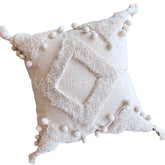 Funda Cojín Antonia Boho Crudo Cuadrada