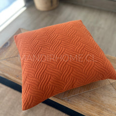 ¡Quedan 2! Funda de Cojín Terciopelo Costuras Trenza Ladrillo Cuadrada