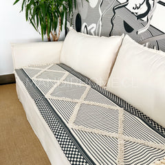 Textil Decorativo Piecera Antonia/ Alfombra Estampado Kelim Negro