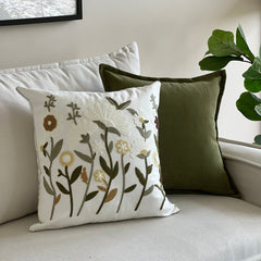 Funda de Cojín Pestaña Verde Cuadrada