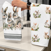 Set 2 Paños Cocina Conejitos | Amplios 45x70cms cu