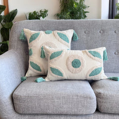 Funda de Cojín Boho Menta Villarrica Rectangular