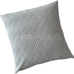 ¡Quedan 4! Funda de Cojín Terciopelo Costuras Trenza Menta Cuadrada