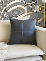 Funda de Cojín Gamuzado MAXI 50x50cms Gris Costuras