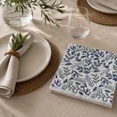 Servilletas Premium Papel · Hojas Azules · 20 unidades