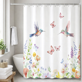 Cortina de Baño Impermeable 180x180 | Colibrís - Mandir Home