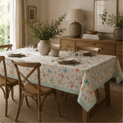 Mantel antimanchas Alma Menta | lavable y sin plancha