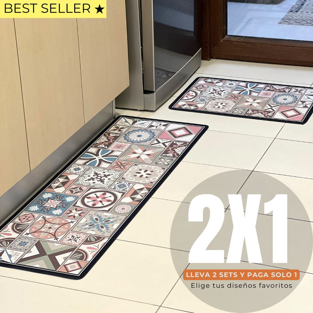 Comprar alfombras de cocina antideslizantes modernas 2x1 Mandir Home
