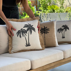 Funda Bohemia Palma 2 Yute Cuadrada - Mandir Home