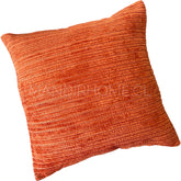 ¡Queda 2! Funda de Cojín Chenille Naranjo Ladrillo Liso.