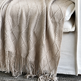 Manta Carolina Beige 120x180cms