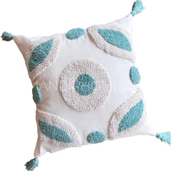 Funda de Cojín Boho Menta Villarrica Cuadrada