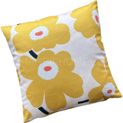 ¡Quedan 3! Funda de Cojín Estampado Flores Grandes Mostaza