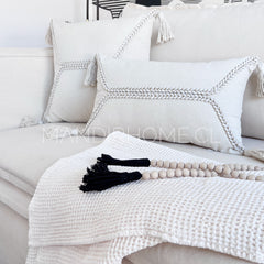 Funda de Cojín Trenza Crudo Cuadrada