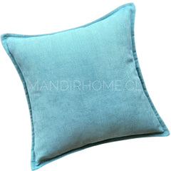 Funda de Cojín Pestaña Menta Cuadrada