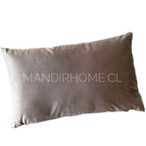 Funda de Cojín Velvet Liso Gris Rectangular