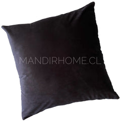 Funda de Cojín Velvet Liso Negro
