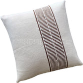 Funda de Cojín Boho Origen Café Tejido Cuadrado