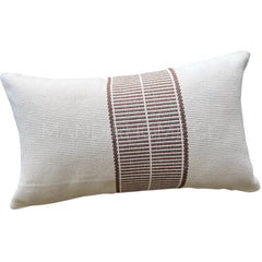 Funda de Cojín Boho Origen Café Tejido Rectangular