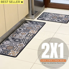 Set de alfombras de cocina lavables anticharcos oferta