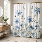Cortina de Baño Impermeable 180x180 | Hortensia - Mandir Home