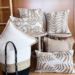 SET 2 NATURAL RÚSTICO YUTE HOJA ALARGADA + REGALO