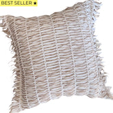 Funda de Cojín Natural Nudo Rústico Cuadrada