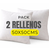 Pack 2 Rellenos de Cojín 50x50 Premium | Fibra Siliconada