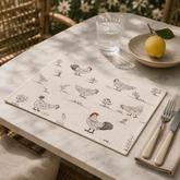 set individuales gallinas