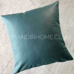 ¡Queda 1! Funda Cojín Eco Cuero Verde Botella 45x45cms