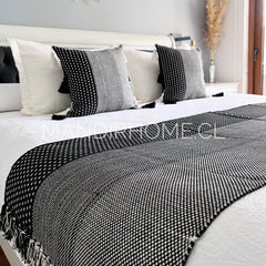 Piecera Gissela Negro Jaspeado 210x60cms