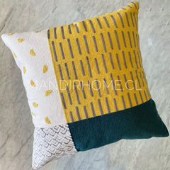 Funda de Cojín Bordado Gaspar Geométrico Casual Bordado Cuadrada