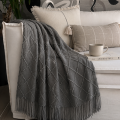 Manta Gris Carolina 180x120cms