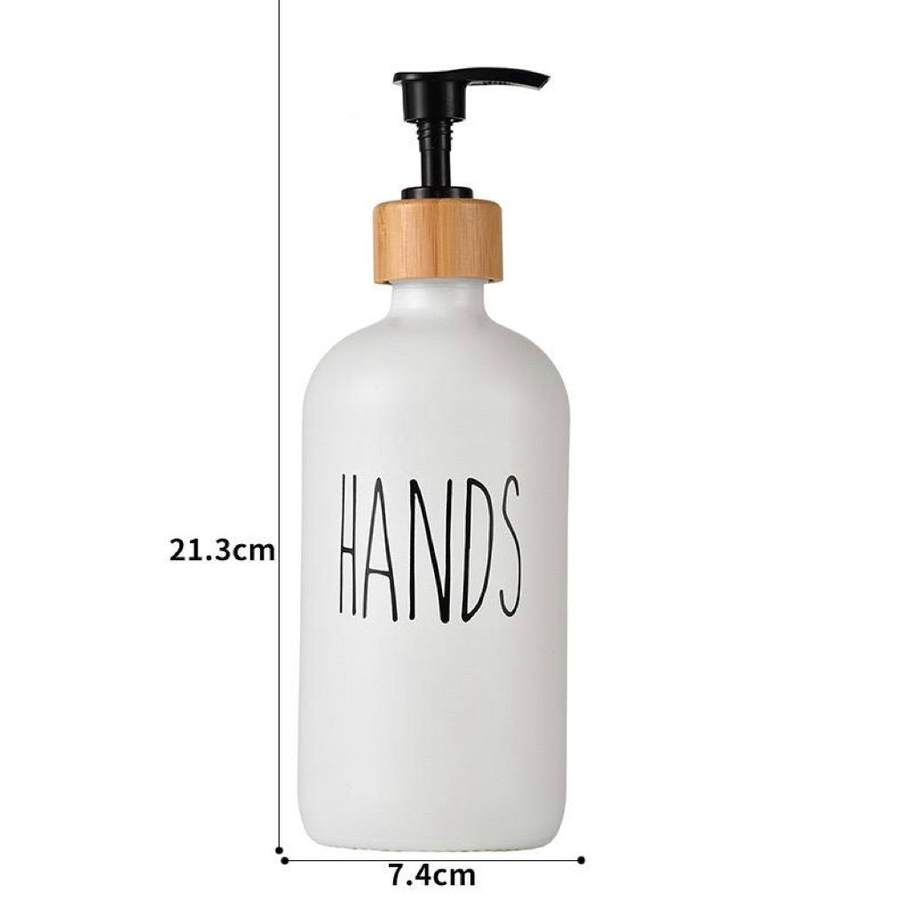 Set dispensador jabón y lavalozas ámbar + bandeja