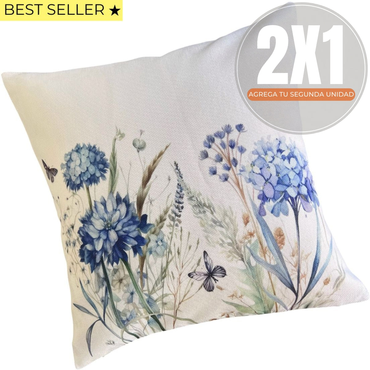 Fundas de Cojín Estampadas Hortensias Interior y Exterior | Mandir Home
