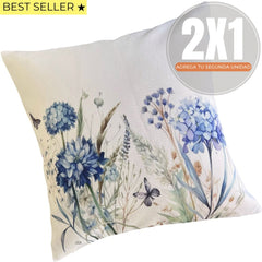 Fundas de Cojín Estampadas Hortensias Interior y Exterior | Mandir Home