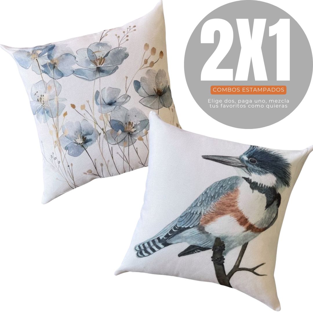 2X1 COMBOS ESTAMPADOS BOTÁNICO 1 45×45cms