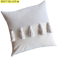 Funda de Cojín Waffle Crudo Cuadrada