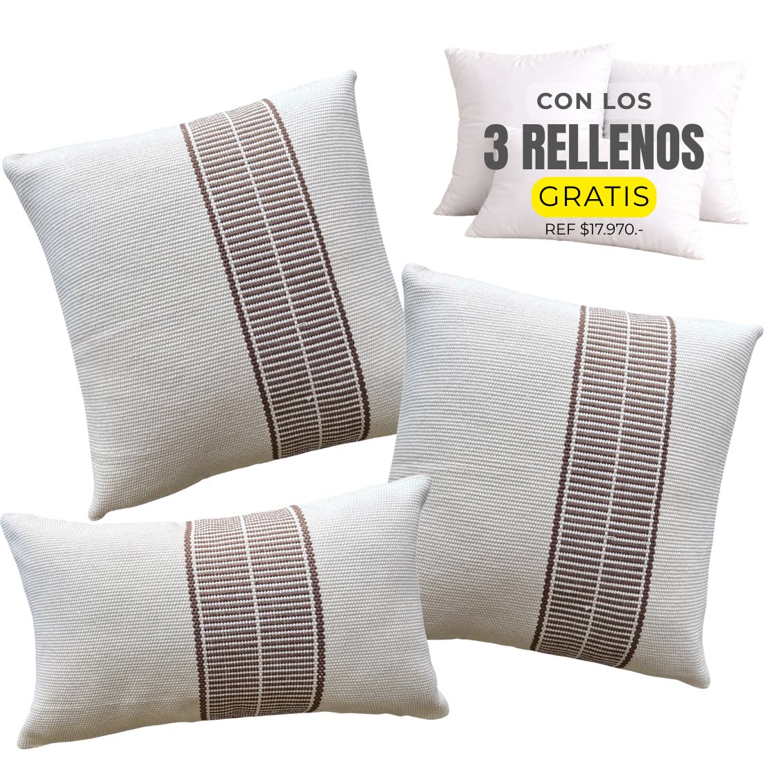 3 FUNDAS ORIGEN + RELLENOS