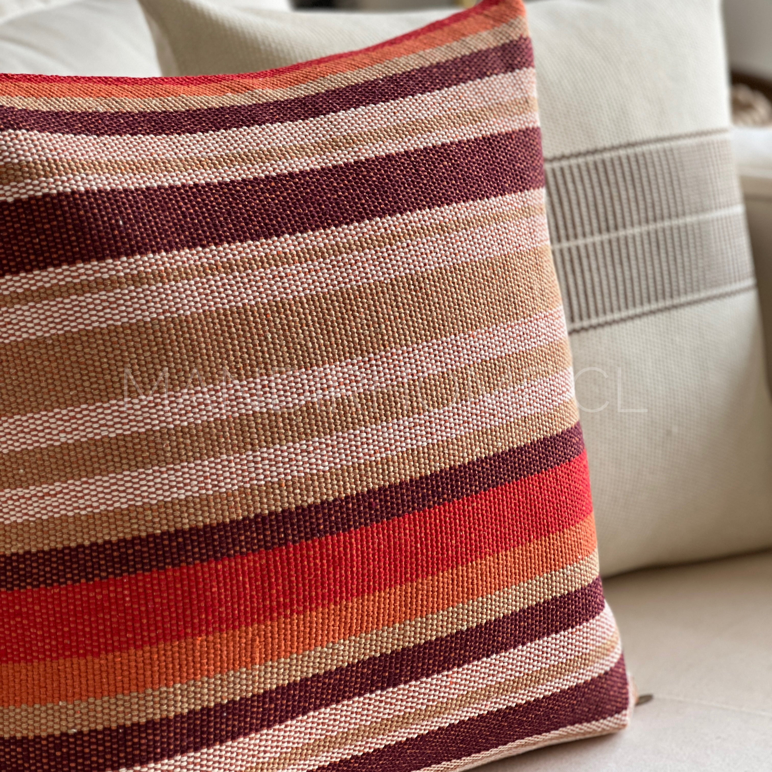 Funda de Cojín Boho Trama San Pedro Cuadrado 50x50cms