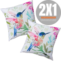 2X1 COMBOS ESTAMPADOS COLIBRÍ MULTICOLOR 1 45×45cms