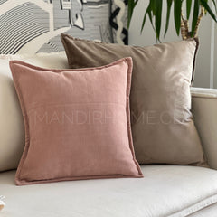 Funda de Cojín Pestaña Rosado Pastel Cuadrada